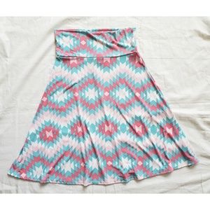 LuLaRoe Azure Style Skirt Aztec Tribal Print Sz S